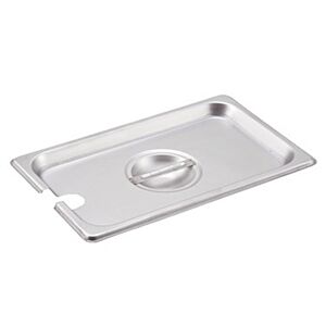 Winco SPCQ Quarter-Size Slotted Steam Table Pan Cover with Handle